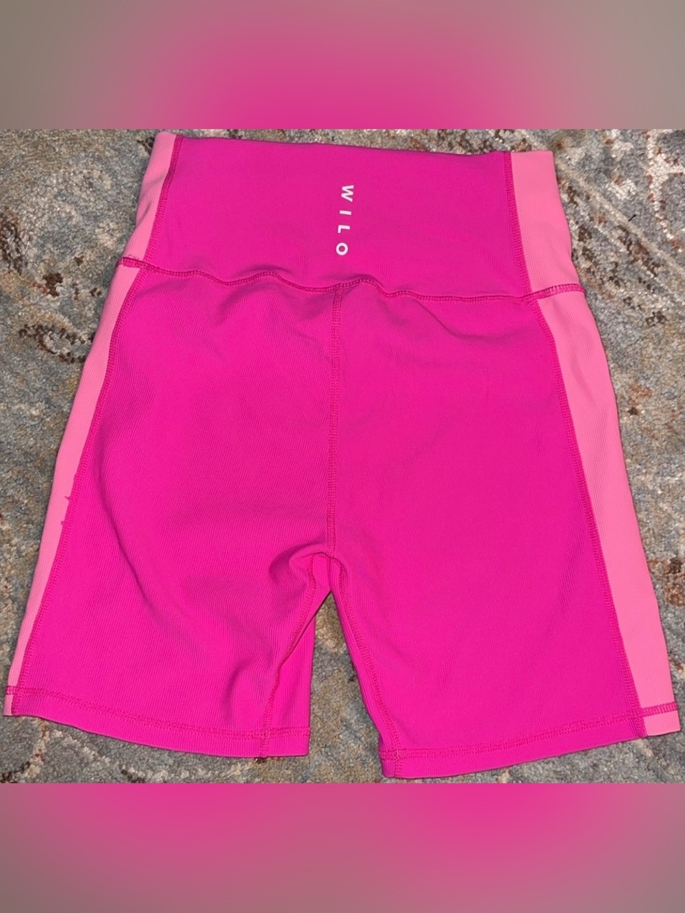 WILO High-Waist Pink Athletic Biker Shorts